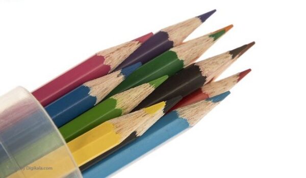 مداد 12 رنگ استوانه ای کد 3051 ( آریا )